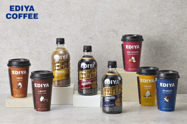 이디야커피 PET커피 3종 & 컵커피 5종. 사진=이디야커피 제공