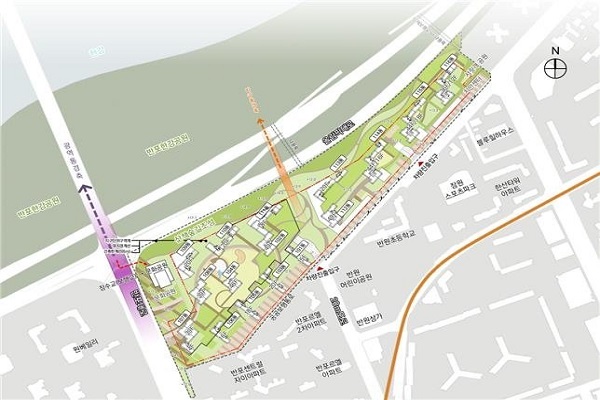서울 서초구에 위치한 신반포2차 아파트가 최고 50층 대단지로 새로 탄생할 전망이다. 사진=서울시 제공