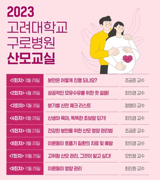2023 산모교실 포스터. 사진=고려대학교 구로병원 제공
