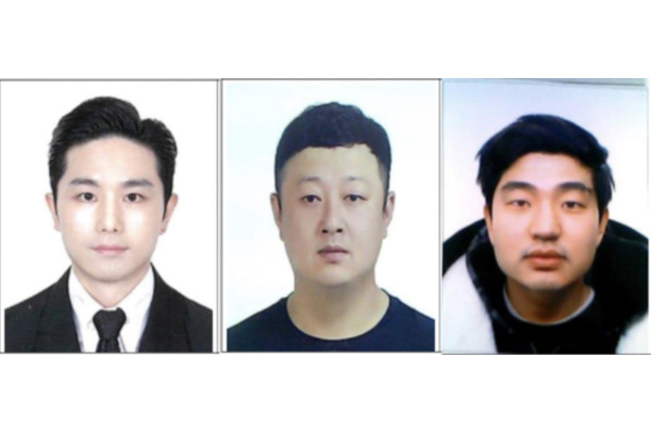 (왼쪽부터) 강남 납치 살인사건 피의자 이경우, 황대한, 연지호가 오늘 검찰에 넘겨질 예정이다. 사진=서울경찰청 제공