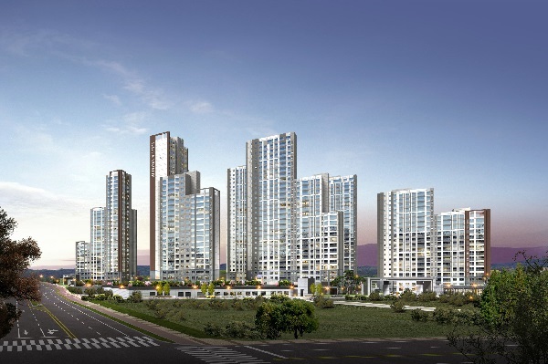 ‘군산 한라비발디 더프라임’ 투시도. 자료=HL 디앤아이한라㈜ 제공