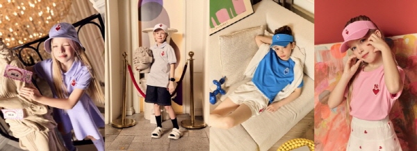 MLB KIDS 하트 컬렉션 화보. 사진=MLB키즈 제공