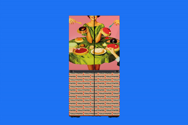 토일렛페이퍼 한정판 '비스포크 냉장고' 디저트 테이블. 사진=삼성전자 제공