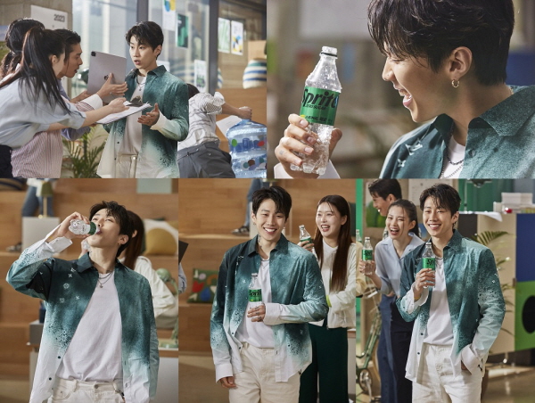 코카-콜라의 사이다 브랜드 스프라이트가 가수 박재범과 함께한 광고 촬영 현장 비하인드 컷을 공개했다. 사진=코카-콜라 제공