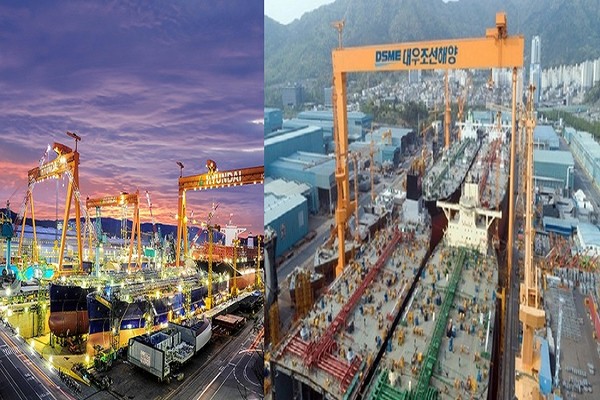 한화그룹은 대우조선해양 인수를 통해 조선산업에 처음 진출했지만, 방삽부문 시너지가 기대되는 만큼 시장 내 판도를 흔들 수 있을지 주목된다. 사진=HD현대, 대우조선해양 제공