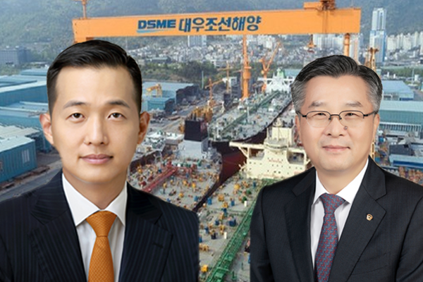 대우조선해양 이사회가 이달 23일 임시 주주총회 소집을 의결했다. 임시 주총에선 새 사명 변경을 비롯한 신규 이사회 구성 등이 확정될 것으로 보인다. 김동관 한화그룹 부회장 권혁웅 ㈜한화 지원부문 부회장은 각각 기타비상무이사와 사내이사 겸 대표이사 후보에 이름을 올렸다. 사진=대우조선해양, 한화그룹 제공 