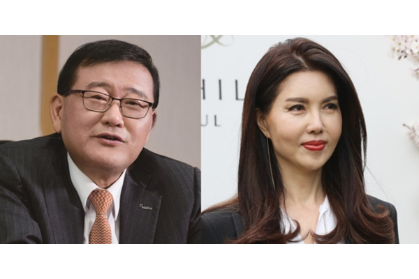 (왼쪽부터) 정몽원 HL그룹 회장과 백지연 전 앵커가 사돈사이가 될 예정이다. 사진=연합뉴스 제공