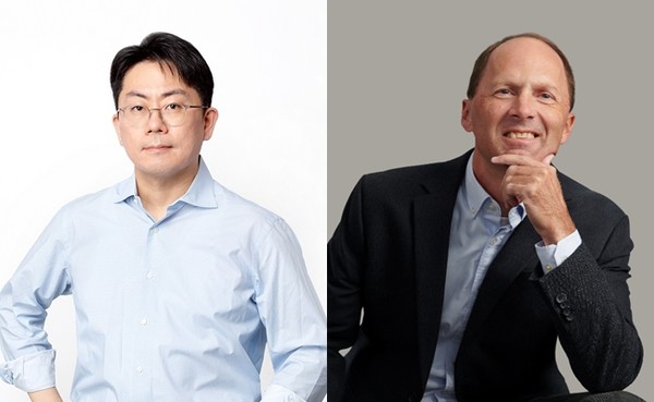 SK하이닉스 낸드플래시 솔루션 자회사 솔리다임 신규 각자대표이사에 선임된 노종원 SK하이닉스 사장(왼쪽)과 솔리다임 데이비드 딕슨(David M. Dixon) 부문장. 사진=SK하이닉스 제공