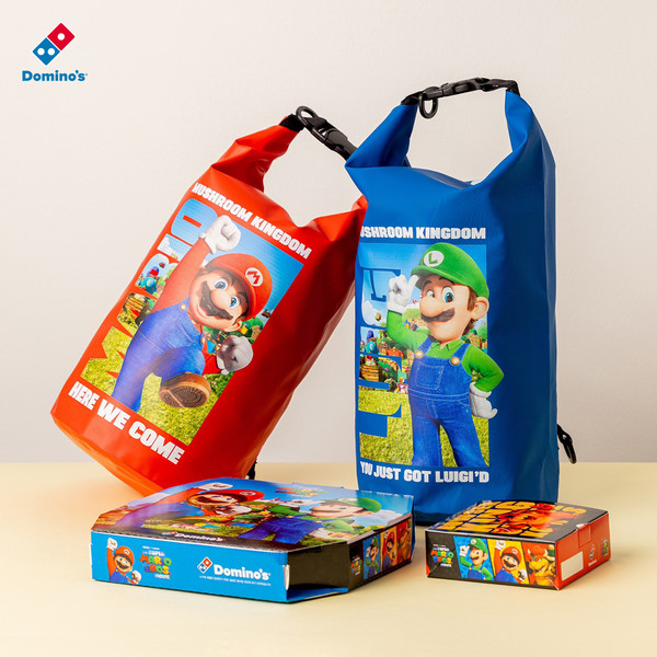 도미노피자가 '슈퍼마리오 굿즈 스페셜 딜' 프로모션을 진행한다. 사진=도미노피자 제공