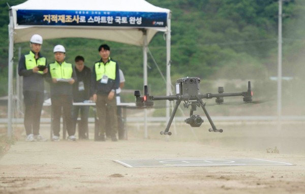 지난 22일부터 23일까지 충남 공주시 한국국토정보공사(LX) 국토정보교육원에서 개최된 제2회 드론활용 지적재조사측량 경진대회 현장의 모습. 사진=한국국토정보공사 제공
