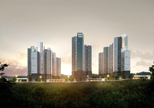 '광양 푸르지오 센터파크' 투시도.