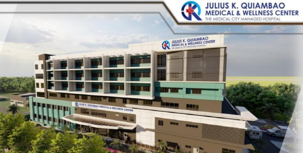 JKQ 메디컬 앤 웰니스센터 로고 및 병원 조감도. 자료=아이톡시 제공