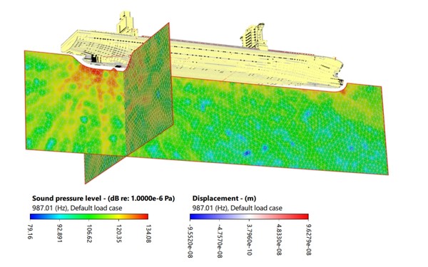 삼성중공업의 수중방사소음 해석 프로그램 화면. 사진=삼성중공업 제공