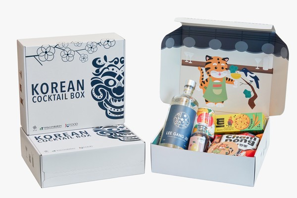 한국농수산식품유통공사가 영국 아마존 UK에서 홍보 및 판매하고 있는 한국 전통주 'K-칵테일 키트'의 모습. 사진=한국농수산식품유통공사 제공