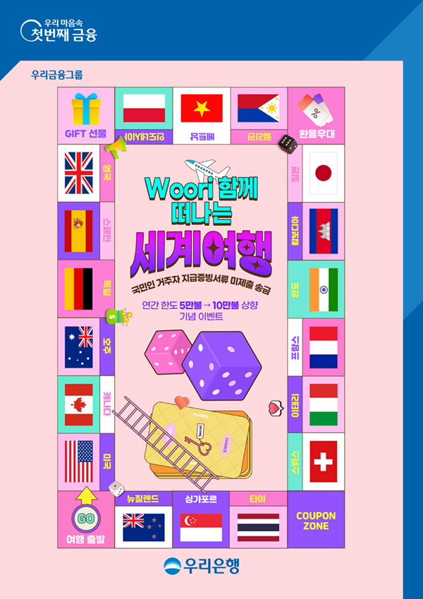 우리은행이 이벤트 기간 중 우리WON뱅킹에서 해외송금을 보낸 고객 선착순 1000명에게 네이버페이 5000포인트를 제공한다. 사진=우리은행 제공