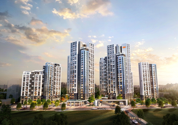 e편한세상 강동 프레스티지원 투시도. 사진=DL이앤씨 제공