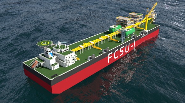 삼성중공업과 글로벌 해상 에너지솔루션 기업 MISC와 공동개발한 부유식 이산화탄소 저장·주입 설비(FCSU) 모습. 사진=삼성중공업 제공