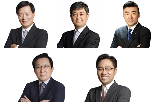 신세계그룹 2024년 정기 임원인사를 단행했다. (시계방향으로) 박주형·한채양·송현석·임영록·이석구 대표.