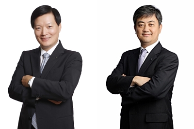 박주형 신임 신세계 대표이사(왼쪽)와 한채양 신임 이마트 대표이사. 사진제공=신세계