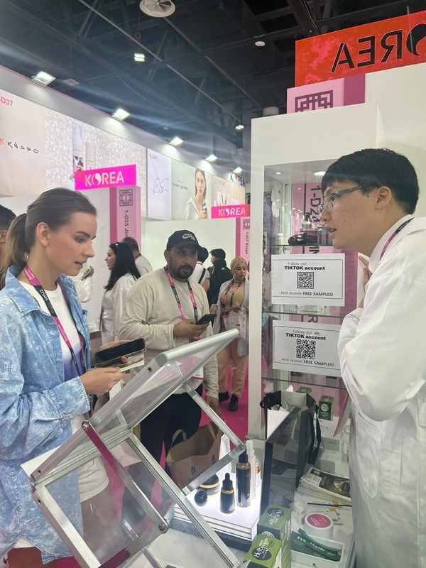 '2023 두바이 뷰티 월드' 동성제약 부스. 사진=동성제약 제공