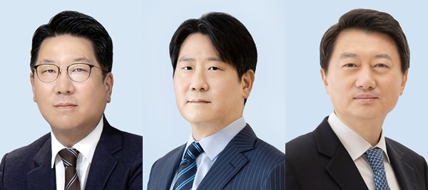 (왼쪽부터) 정지선 현대백화점그룹 회장, 정교선 현대백화점그룹 부회장, 장호진 현대지에프홀딩스 대표이사 사장. 사진=현대백화점그룹 제공