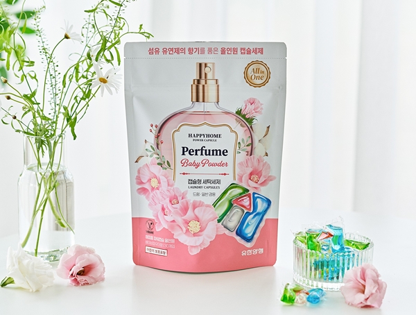 ‘해피홈 파워캡슐 올인원’은 올해 5월 GS홈쇼핑을 통해 출시됐다.  사진=유한양행 제공