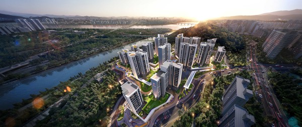 현대건설이 응봉1 주택재건축정비사업과 한가람세경 리모델링사업을 동시에 수주했다. 사진=현대건설 제공