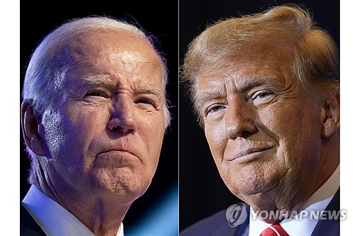 조 바이든 대통령(왼쪽)과 도널드 트럼프 전 대통령(오른쪽), 자료사진 AP=연합뉴스