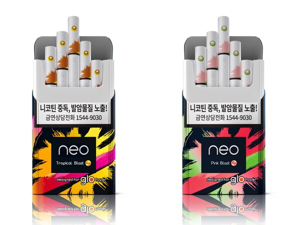 BAT로스만스가 오는 25일 궐련형 전자담배 글로 하이퍼 시리즈 전용 스틱 ‘네오’의 신제품 ‘트로피컬 블라스트’와 ‘핑크 블라스트’ 등 총 2종을 출시한다. 사진=BAT로스만스 제공