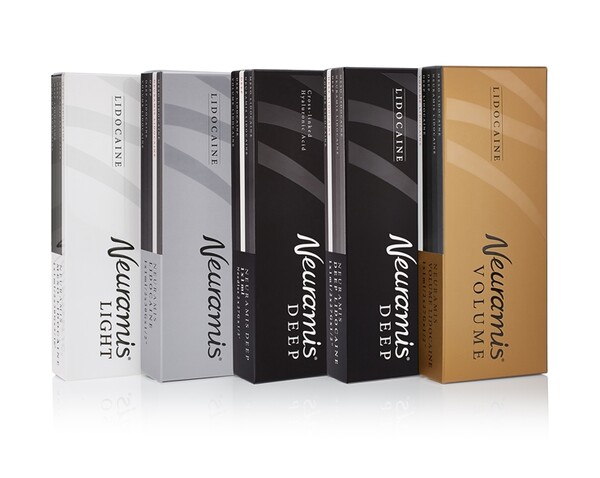 히알루론산 필러 '뉴라미스' 시리즈 5종.(사진=메디톡스)