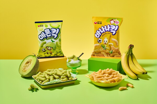 농심이 스낵 ‘메론킥’을 오는 21일 출시한다. 사진=농심 제공