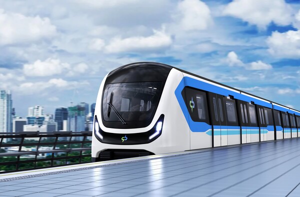 현대로템이 납품할 대만 타이중 블루라인 무인전동차 조감도. 사진=현대로템