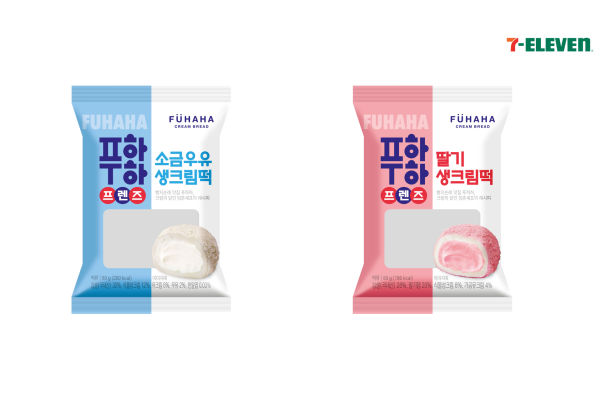 푸하하프렌즈 생크림떡 2종. 사진=세븐일레븐 제공