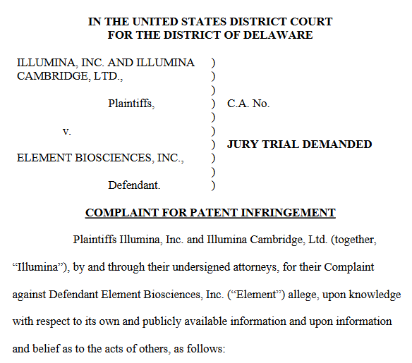 사진=델라웨어주(州) 지방법원 소송장 발