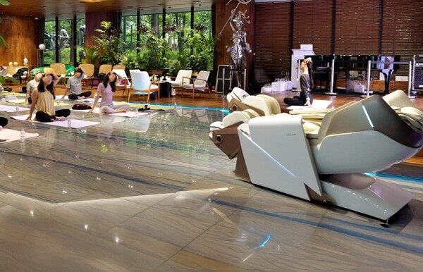 바디프랜드 본사에서 헬스케어로봇X강하나 전신 스트레칭 클래스가 진행됐다.(사진=바디프랜드)