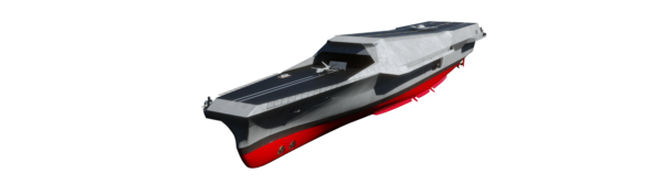 HD현대중공업이 '국제해양방위산업전(MADEX) 2025'에 전시하는 미래형 무인전력모함(모델명 HCX-23Plus) 조감도. 사진=HD현대