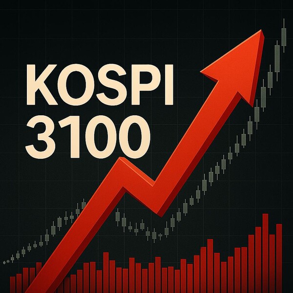 이스라엘과 이란 간 전면 휴전 소식이 전해지면서 국내 증시가 크게 반등했다. 24일 코스피지수가 장중 3100선을 넘어선 가운데, 외국인과 기관의 대규모 매수세가 유입되며 투자심리가 급반등했다. 사진=GPT4o 생성