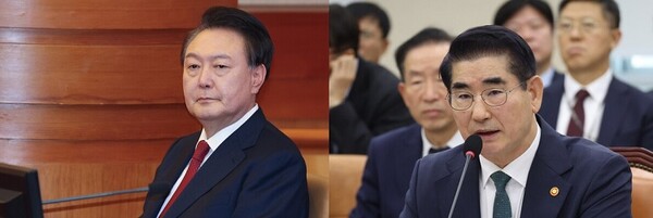 (왼쪽부터) 윤석열 전 대통령, 김용현 전 국방부 장관. 사진=연합뉴스 