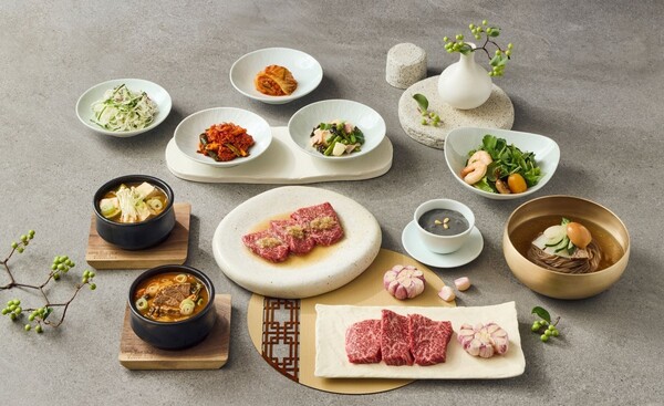 워커힐의 한우 숯불구이 전문점 '명월관'에서 준비한 '하절진미'. 사진=워커힐 호텔앤리조트