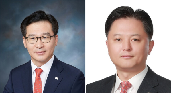 (왼쪽부터) 김재식 부회장, 황문규 상무. 사진=미래에셋생명