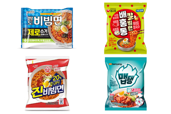 ‘팔도비빔면’이 독보적 입지를 유지하고 있는 가운데 농심·오뚜기·삼양식품 등 후발주자들이 각기 다른 전략으로 시장 점유율 확대에 나섰다. 사진=각사