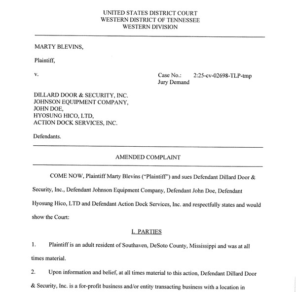 효성하이코가 멤피스 공장 내 사고로 근로자에게 손해배상 소송을 당했다. 사진=테네시 서부 지방법원