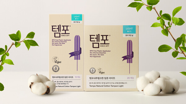 템포 내추럴코튼 탐폰 라이트.(사진=동아제약)
