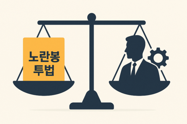 정부와 여당이  ‘노란봉투법’(노동조합 및 노동관계조정법 2·3조 개정안) 관련 원안으로 밀어붙이겠다는 의지를 분명히 했다. 사진=쳇 GPT 이미지 생성