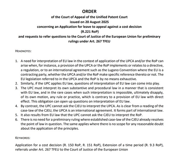 현지시간 20일 유럽통합특허법원 항소심 재판부가 엑스퍼트 측이 서울바이오시스를 상대로 제기한 소송비용 보전 청구를 기각했다. 사진=유럽통합특허법원