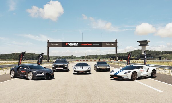 고성능 차량들이 한국타이어의 타이어를 장착했다. 사진=한국타이어앤테크놀로지 제공