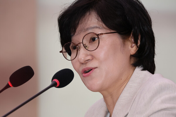 원민경 여성가족부 장관 후보자가 3일 열린 인사청문회에서 의원들 질의에 답하고 있다. 사진=연합뉴스 