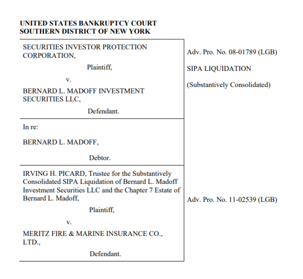 제2차 사건관리계획. 자료=2025년 6월 20일 미국 뉴욕주(州) 남부 연방파산법원