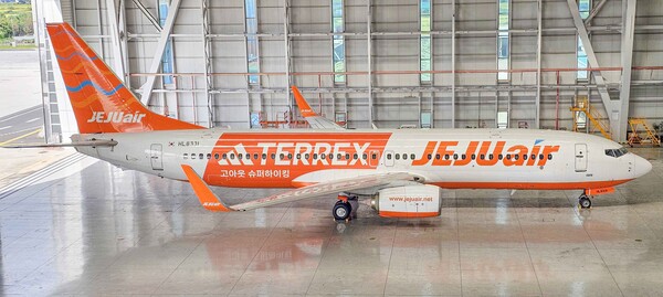 제주항공의 새로운 래핑 항공기. 사진=제주항공