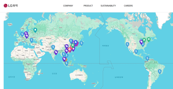 LG화학 글로벌 네트워크. 사진=LG화학